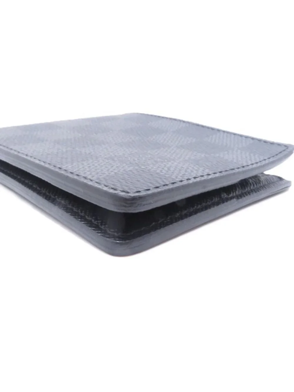 Louis Vuitton Portefeuille Slender Damier Graphite Bifold Wallet Canvas Gray